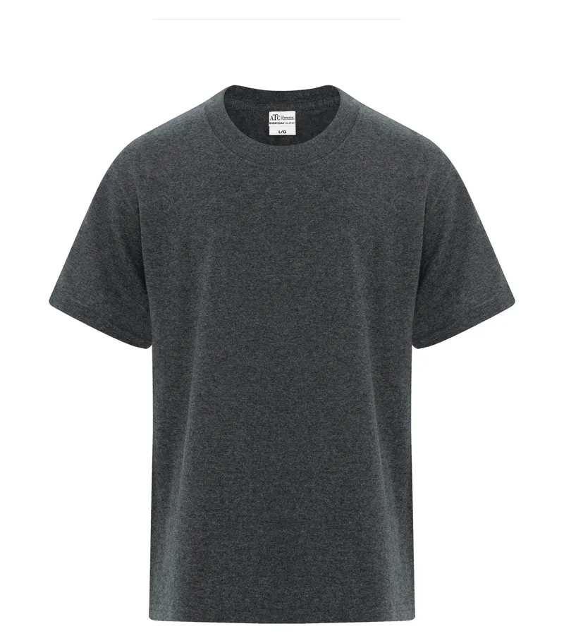 ATC™ Everyday Collection® ATC™ EVERYDAY BLEND SIDE SEAM YOUTH TEE — Dark Grey Heather