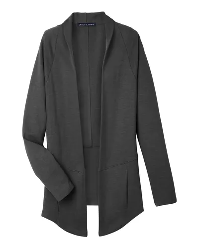 Devon & Jones Devon & Jones Women's New Classics® Charleston Cardigan in Black Melange, front view