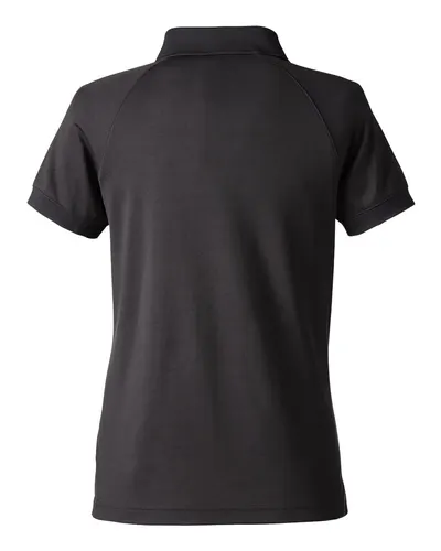 Harriton Harriton Women's Charge Snag and Soil Protect Polo in Black, back view