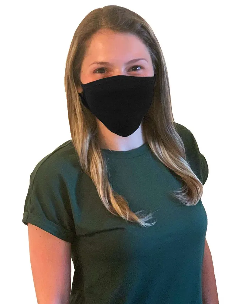 M&O M&O 100% Cotton Antimicrobial Triple Layer Adjustable Mask — Black