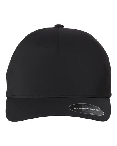 Flexfit Flexfit Delta® Seamless Cap in Black, front view