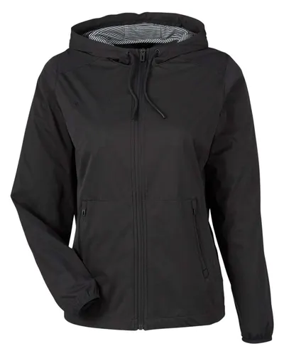North End North End Women's Network Lightweight Jacket in Black Heather, front view