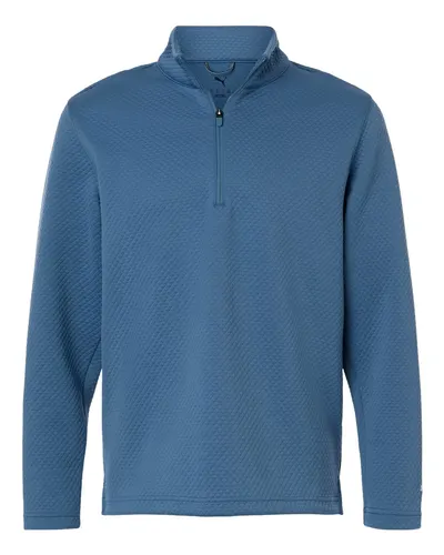 Puma Golf Puma Golf Men's Pebble Quarter-Zip Pullover in Blue Horizon, front view
