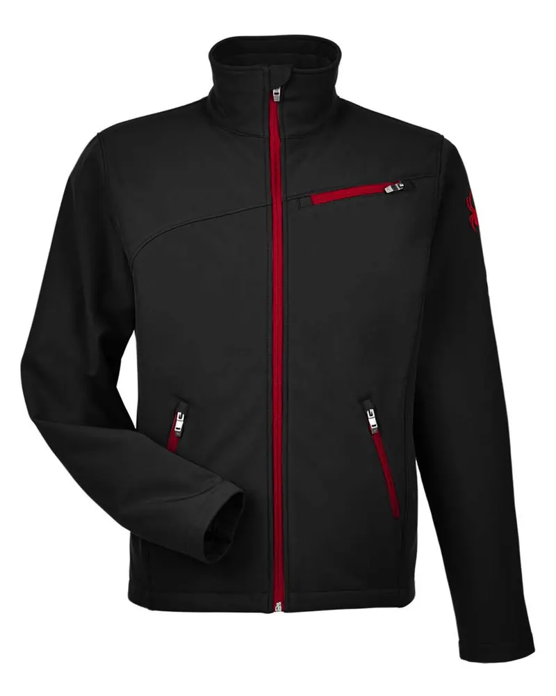 Spyder Spyder Men's Transport Soft Shell Jacket — Black/ Red