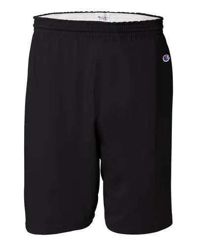 Champion Champion Unisex Cotton Gym Shorts in Black, front view