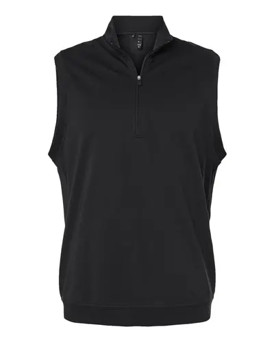 Adidas Adidas Men's Club Quarter-Zip Vest in Black, front view