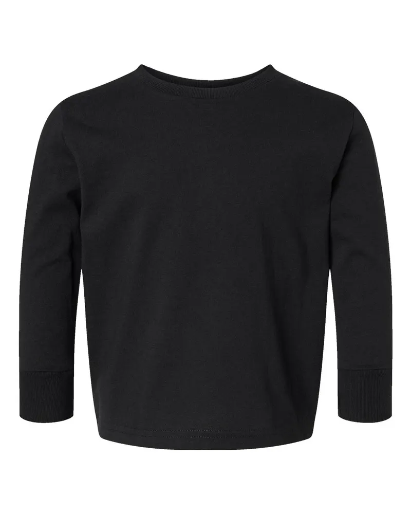 Rabbit Skins Rabbit Skins Toddler Cotton Jersey Long Sleeve Tee — Black