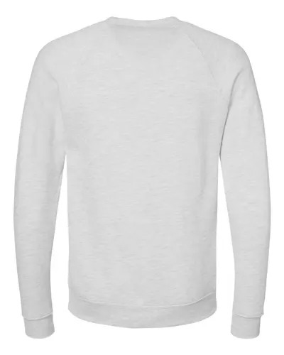 BELLA + CANVAS BELLA + CANVAS Unisex Sponge Fleece Raglan Crewneck Sweatshirt in Ash, back view