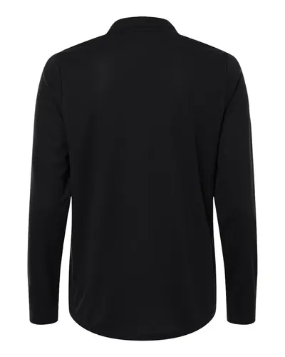 CORE365 CORE365 Women's Nova Performance Long Sleeve Pique Polo in Black, back view