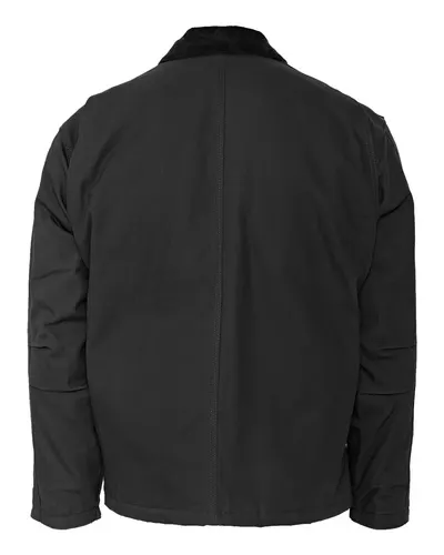 Berne Apparel Berne Apparel Men's Heritage Chore Coat in Black, back view