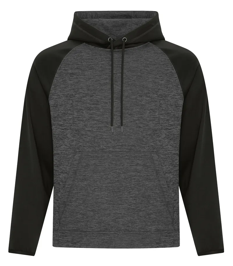 ATC™ ATC™ DYNAMIC HEATHER FLEECE TWO TONE HOODIE — Charcoal Dynamic/Black