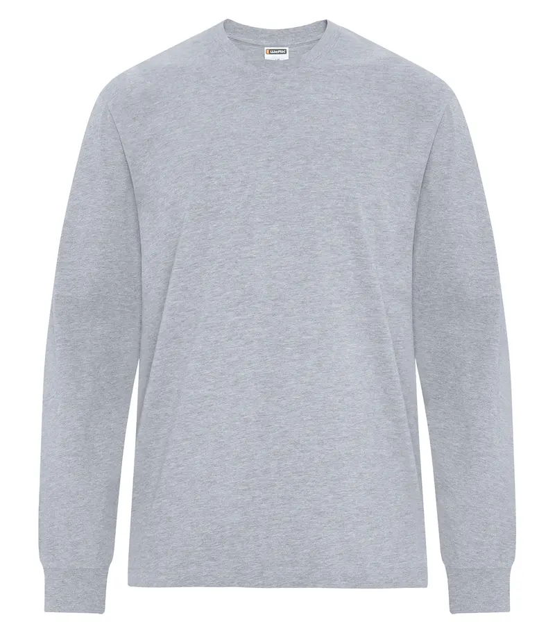 ATC WeRK™ ATC WeRK™ HEAVYWEIGHT RING SPUN COTTON LONG SLEEVE TEE — Athletic Grey