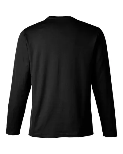 Harriton Harriton Unisex Charge Snag and Soil Protect Long Sleeve T-Shirt in Black, back view