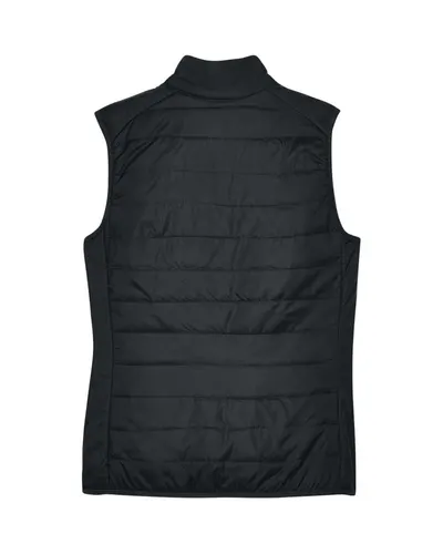 CORE365 CORE365 Women's Prevail Packable Puffer Vest in Black, back view