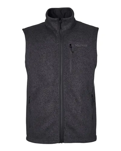 Marmot Marmot Men's Drop Line Vest in Black Heather, front view