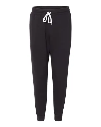 BELLA + CANVAS BELLA + CANVAS Unisex Sponge Fleece Joggers in Black, front view