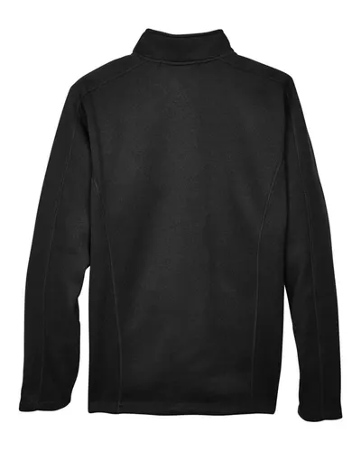 Devon & Jones Devon & Jones Men's Bristol Full-Zip Sweater Fleece Jacket in Black, back view