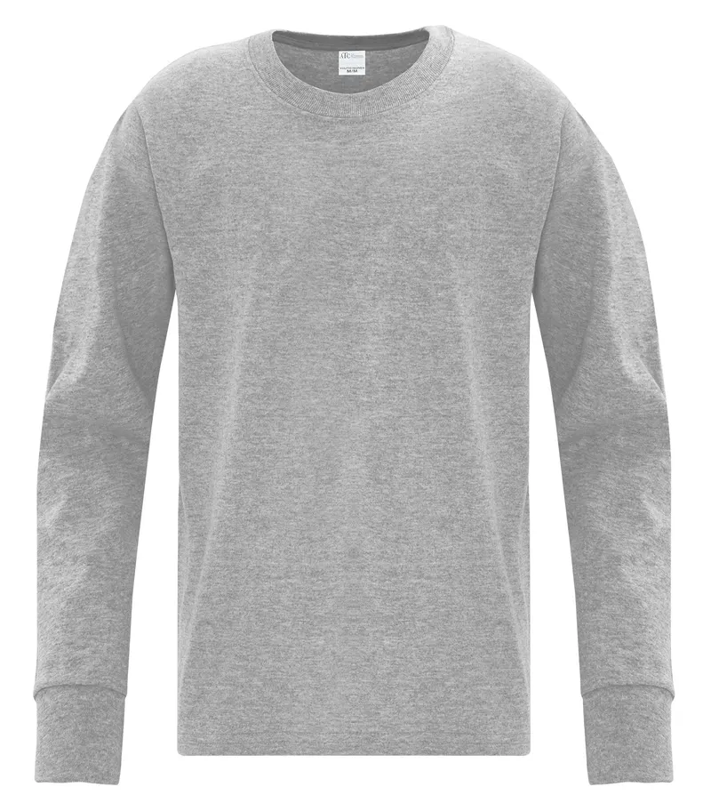 ATC™ Everyday Collection® ATC™ EVERYDAY COTTON LONG SLEEVE YOUTH TEE — Athletic Heather