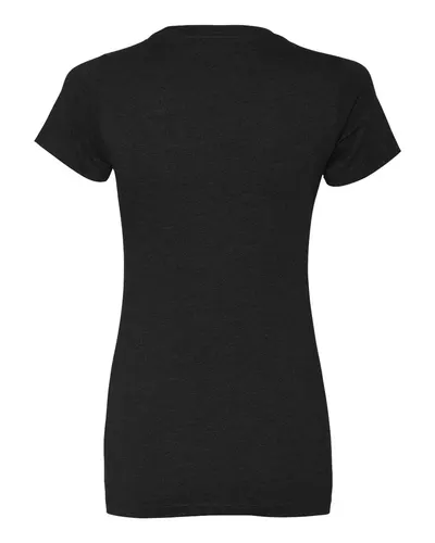 Next Level Next Level Women’s CVC Tee in Black, back view
