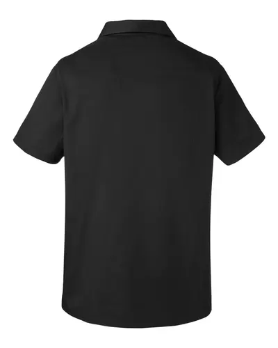 Harriton Harriton Women's Advantage IL Short Sleeve Dress Shirt in Black, back view