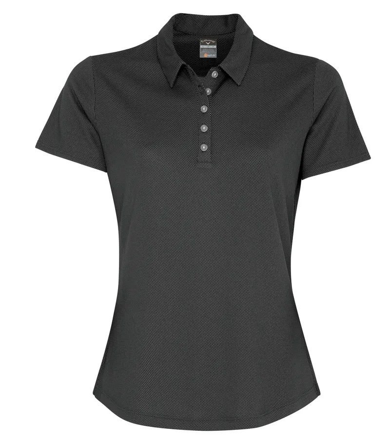 Callaway CALLAWAY BIRDSEYE LADIES' POLO — Black