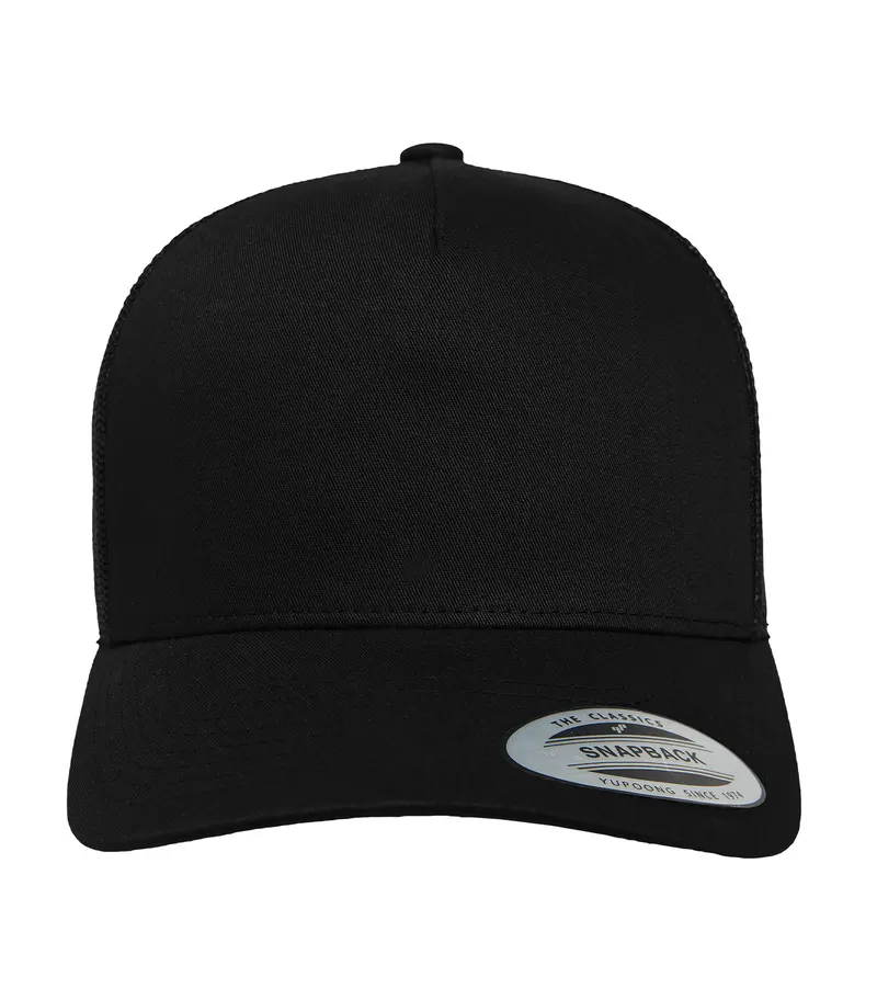 ATC™ YP Classics® ATC™ YP CLASSICS® FIVE-PANEL RETRO TRUCKER CAP — Black/Black
