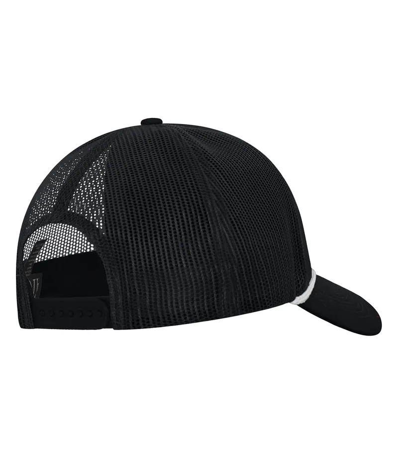 ATC™ Everyday Collection® ATC™ EVERYDAY COTTON TWILL 5-PANEL TRUCKER ROPE CAP — Black/Black/White