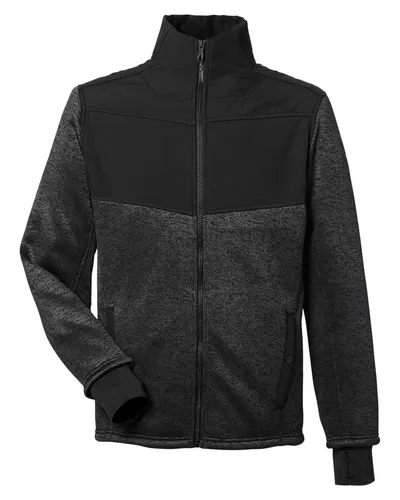 Spyder Spyder Men's Passage Sweater Jacket in Black Powder/ Black, front view