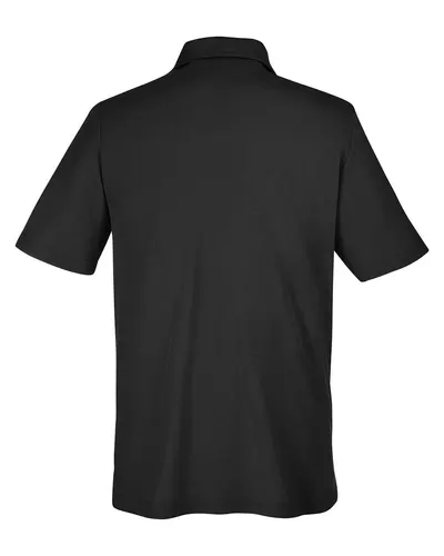 CORE365 CORE365 Men's Tall Fusion ChromaSoft™ Pique Polo in Black, back view