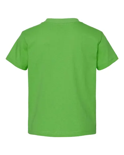 Rabbit Skins Rabbit Skins Toddler Cotton Jersey Tee in Apple, back view
