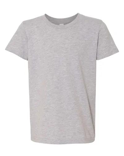 BELLA + CANVAS BELLA + CANVAS Youth CVC Jersey Tee in Athletic Heather, front view
