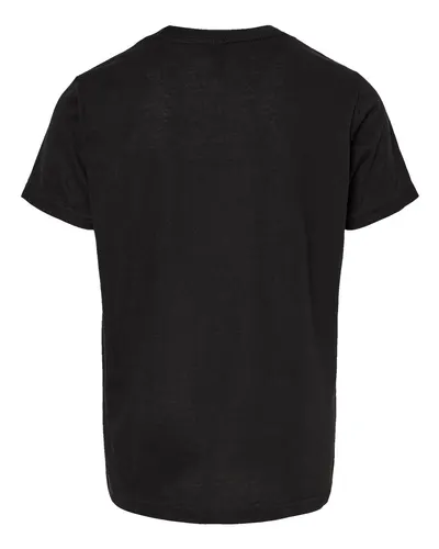 M&O M&O Youth Deluxe Blend T-Shirt in Black, back view