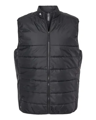 Adidas Adidas Men's Puffer Full-Zip Vest in Black, front view