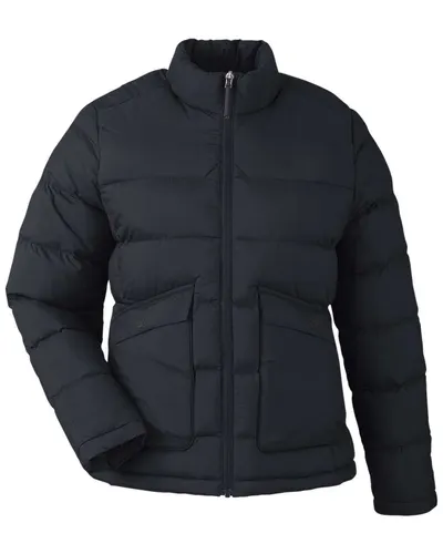CORE365 CORE365 Women's Inspire Puffer Jacket in Black, front view