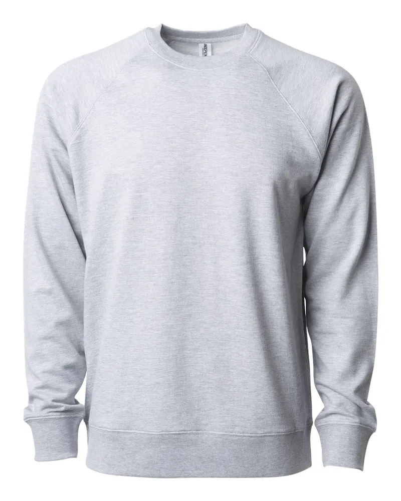 Independent Trading Co. Independent Trading Co. Unisex Icon Lightweight Loopback Terry Crewneck Sweatshirt — Athletic Heather