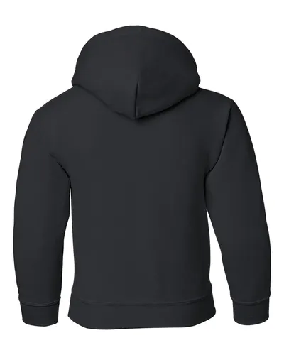 Gildan Gildan Youth Heavy Blend™ Hooded Sweatshirt in Black, back view