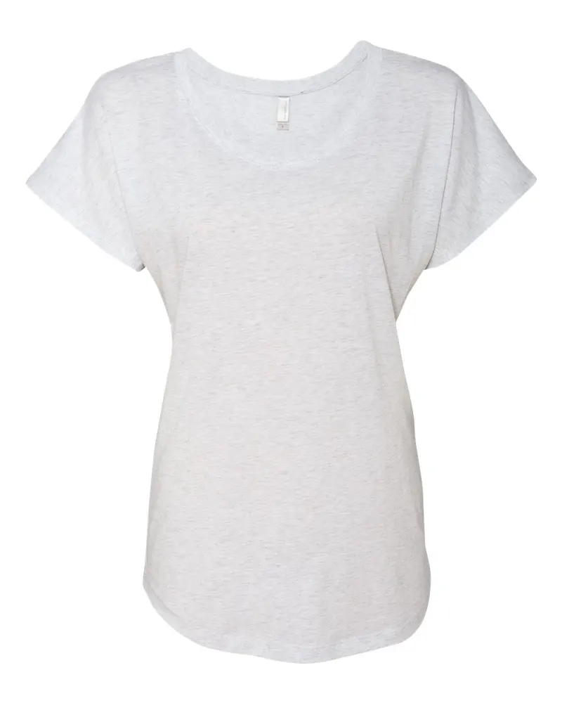 Next Level Next Level Women’s Triblend Dolman Tee — Heather White