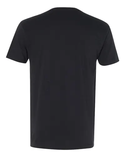 Next Level Next Level Unisex Sueded V-Neck Tee in Black, back view