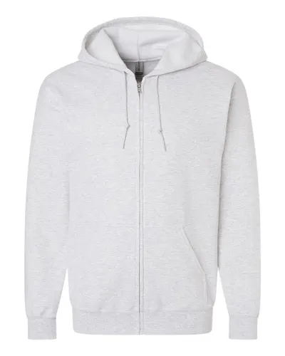 Gildan Gildan Unisex Heavy Blend™ Full-Zip Hooded Sweatshirt in Ash, front view