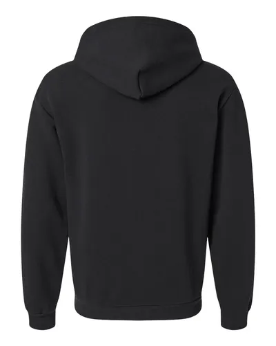 American Apparel American Apparel Unisex ReFlex Fleece Full-Zip Hoodie Sweatshirt in Black, back view