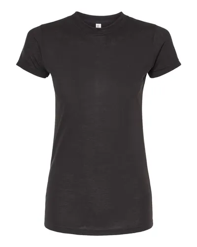 M&O M&O Women's Deluxe Blend T-Shirt in Black, front view