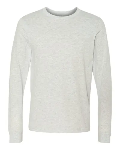 BELLA + CANVAS BELLA + CANVAS Unisex Jersey Long Sleeve Tee in Ash, front view