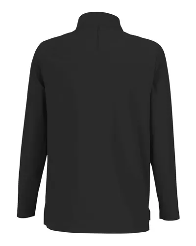 Devon & Jones Devon & Jones Women's CrownLux Performance® Windsor Welded Quarter-Zip Pullover in Black, back view