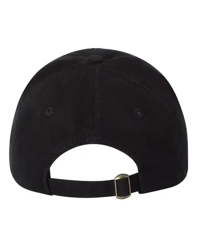 Valucap Valucap Unstructured Cap in Black, back view