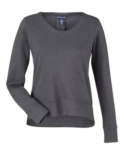 Devon & Jones Devon & Jones Women's New Classics® Charleston Pullover in Black Melange, front view