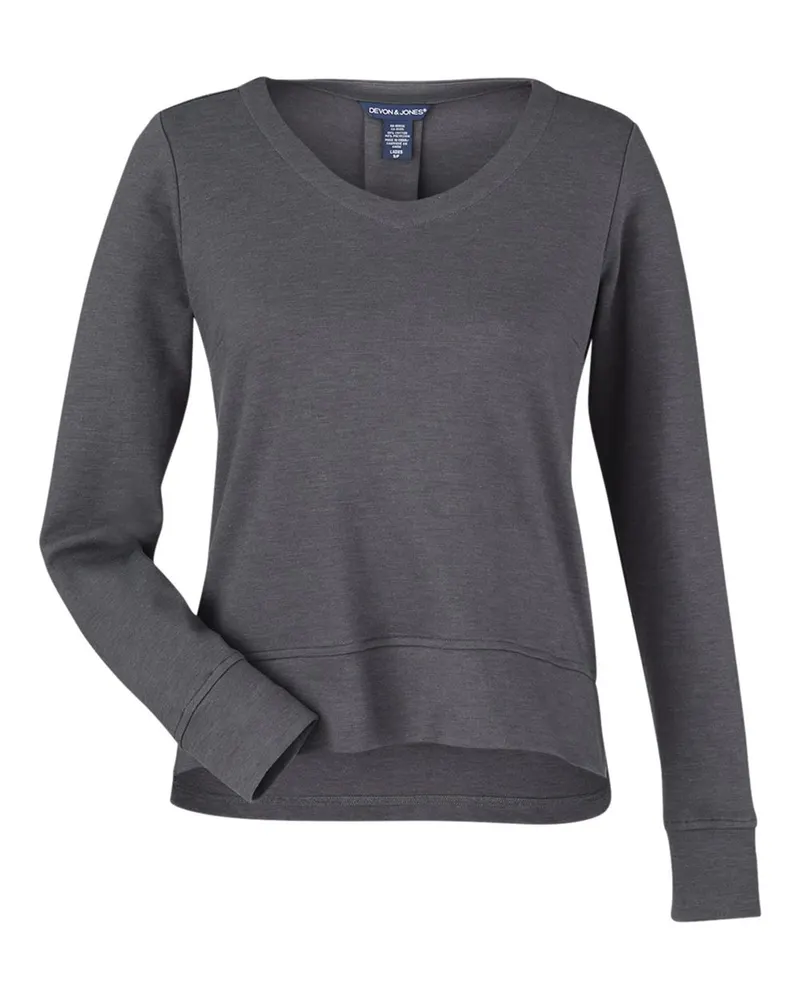 Devon & Jones Devon & Jones Women's New Classics® Charleston Pullover — Black Melange
