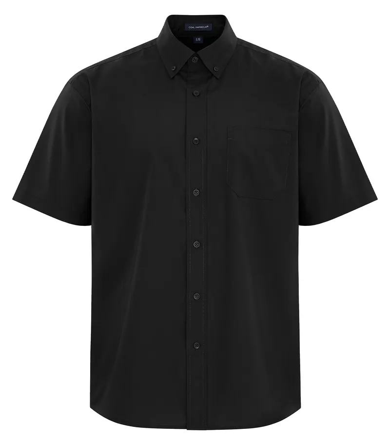 Coal Harbour® COAL HARBOUR® EVERYDAY EASY CARE SHORT SLEEVE WOVEN SHIRT — Black