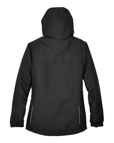 CORE365 CORE365 Women's Brisk Insulated Jacket in Black, back view