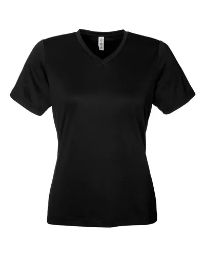 Team 365 Team 365 Women's Zone Performance Mesh T-Shirt in Black, front view