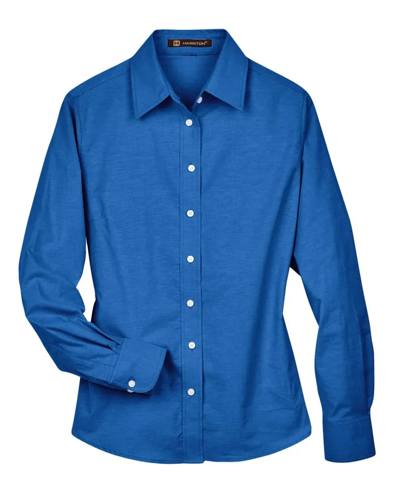 Harriton Harriton Women's Oxford Dress Shirt — French Blue